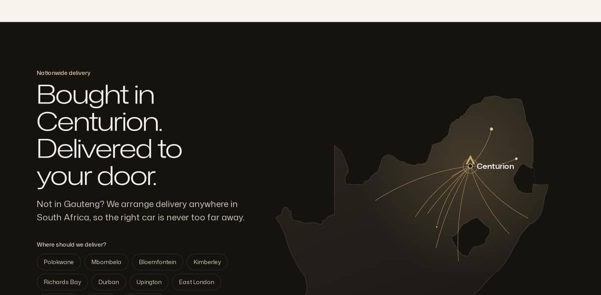 The Auto Shed website: delivery anywhere in South Africa