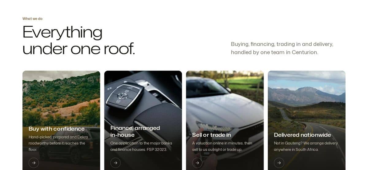 The Auto Shed website: a featured car